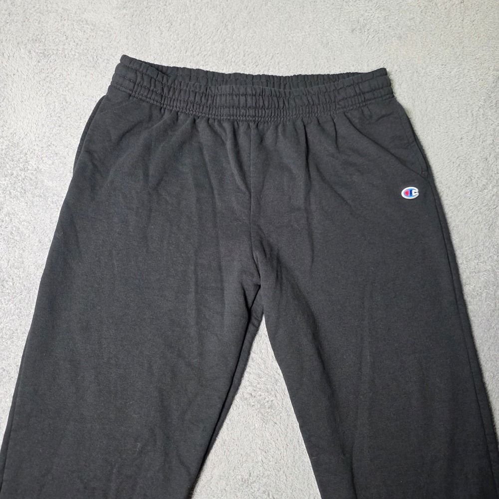 Champion Mens 2XL Sweatpants Black Fleece Joggers Elastic Waist Pockets 7011